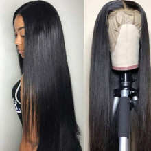 22 Inch Natural Straight Lace Front Human Hair Wig for Black Women, Soft Smooth Texture, Heat‑Style Versatile