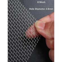 (7.5cm by 7.5cm, 8 Mesh 2800Micron) 4 - 500 Mesh,304 Stainless Steel Filter Wire Mesh Woven Wire Sieve Plate Screen Mesh