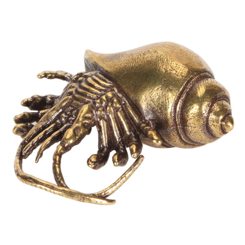 Brass Hermit Crab Tea Pet; Size 3.7x3.4 cm; Copper 1