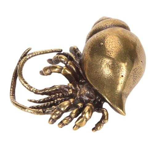 Brass Hermit Crab Tea Pet; Size 3.7x3.4 cm; Copper 2