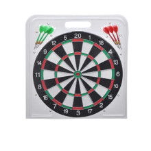 Dart Board Set, Double-sided 15 Inch Dartboard Game with 6 Brass-plastic Darts,family Leisure Sport