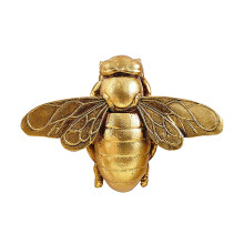 Elegante goldene Bienen-Skulptur, Wandkunst-Dekoration,-L
