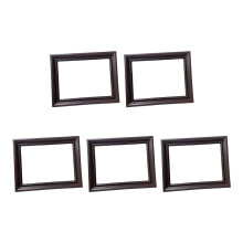 5PCS Multiple Color Solid Resin Tiny Album Frames-wood color