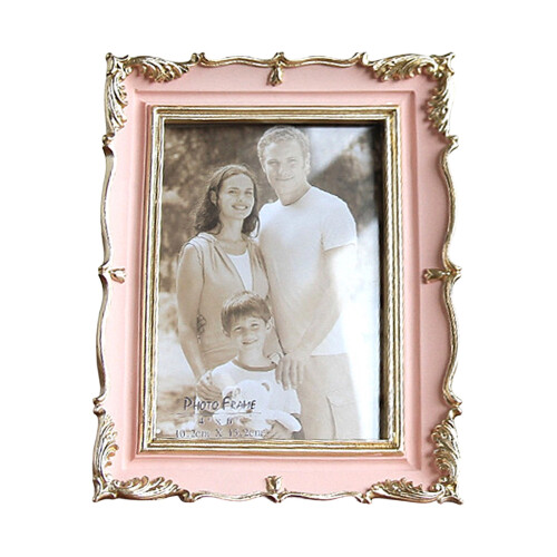 Classical Tabletop Photo Frame With Stand Elegant-Pink 8 inches