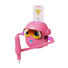 Kids Electric Drawing Robot with 100 Cards Voice Music-Pink