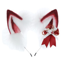 Faux Fur Fox Ear Headband for Women, Soft Fluffy Hairband for Makeup, Cosplay and Party