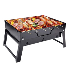 Portable Charcoal Grill Foldable Stainless Steel BBQ for Camping Picnic Tabletop Lightweight Design
