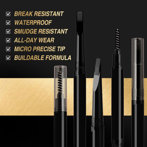 Beginner Friendly Chisel Tip Eyebrow Pencil for-Light Brown 1