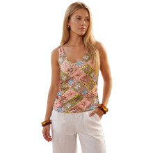 (S, Pink) Women Sequin Tank Tops Slim Contrast Sparkly V Neck Sleeveless Vest Stylish Summer Streetwear
