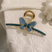 Large Gold Korean Hair Claw Clip for Women, Vintage Butterfly Barrette with Secure Grip Design
