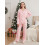 (XL, Pink) Γυναικείο σετ χριστουγεννιάτικης παντελόνια χαλάρωσης 2