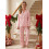 (XXL, Pink) Γυναικείο σετ χριστουγεννιάτικης παντελόνια χαλάρωσης 3