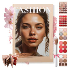 All in One 67 Color Makeup Palette Book Style, Foldable Eyeshadow Palette Kit with Pigment