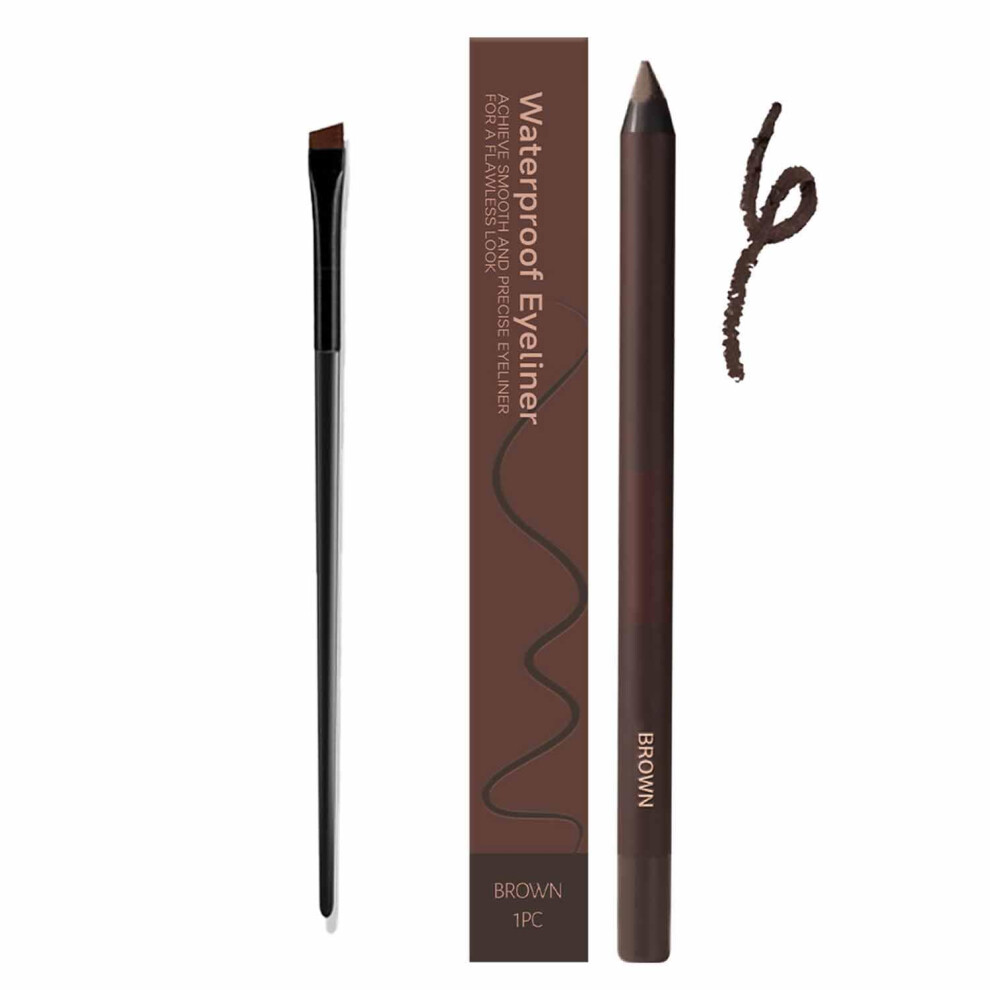 24 Hour Waterproof Eyeliner Pencil Duo #05, Long Lasting Creamy Eye Pencil for Waterline and Sensitive Eyes