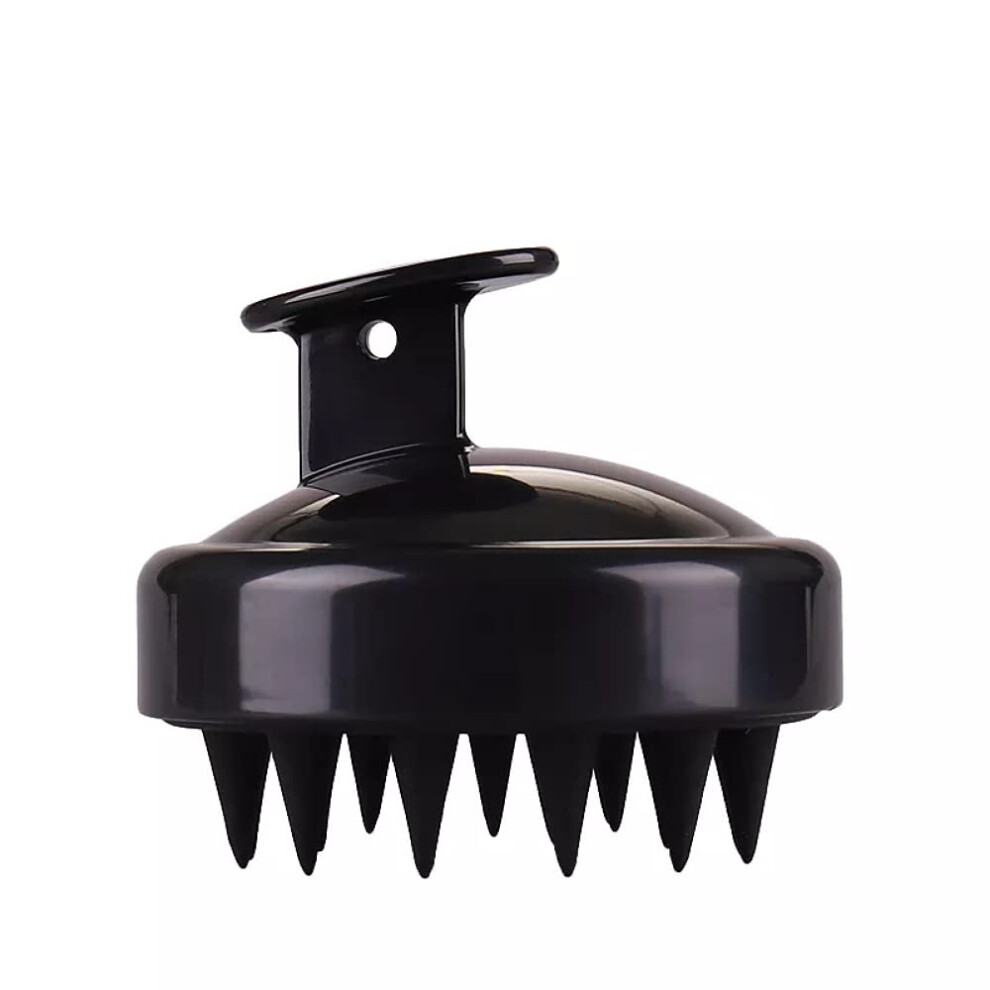 Black Silicone Scalp Massager Brush Â Deep Cleansing And Relaxing Scalp Exfoliating Shampoo Brush