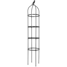 Heavy Duty Metal Garden Trellis with Bird Design, Weather Resistant Plant Support for Roses and Vines