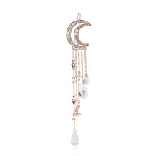 Retro Moon Tassel Hair Clip with Smooth Alloy Finish, Secure Metal Hold, Elegant Dangle Hairpin