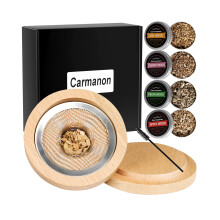 Whiskey Smoker Kit with Four Flavor Wood Chips, Old Fashioned Cocktail Smoker Gift for Men Home Bar
