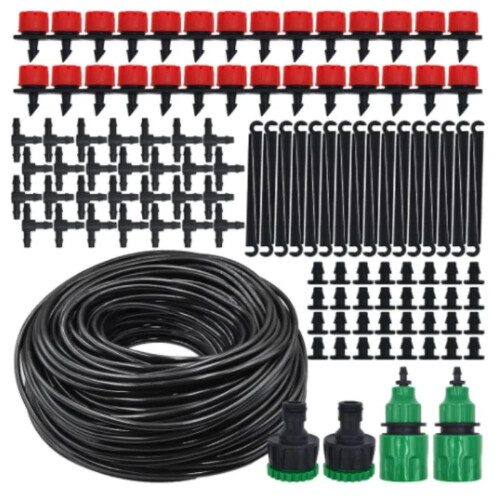 Drip Irrigation System 10M Garden Micro Kit with Adjustable Drippers, Water Saving Automatic Watering