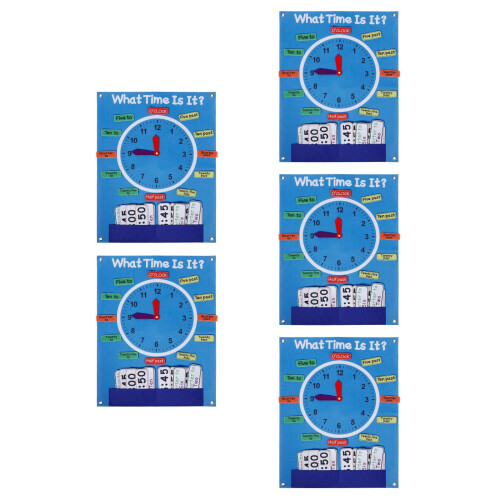 5Pcs Interactive Felt Storytelling Board for Preschool Time Learning 2