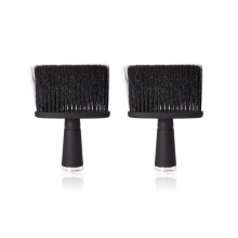 2 Pieces Barber Neck Duster Brush Set with Soft Fiber Bristles and Ergonomic Matte Handle for Salon