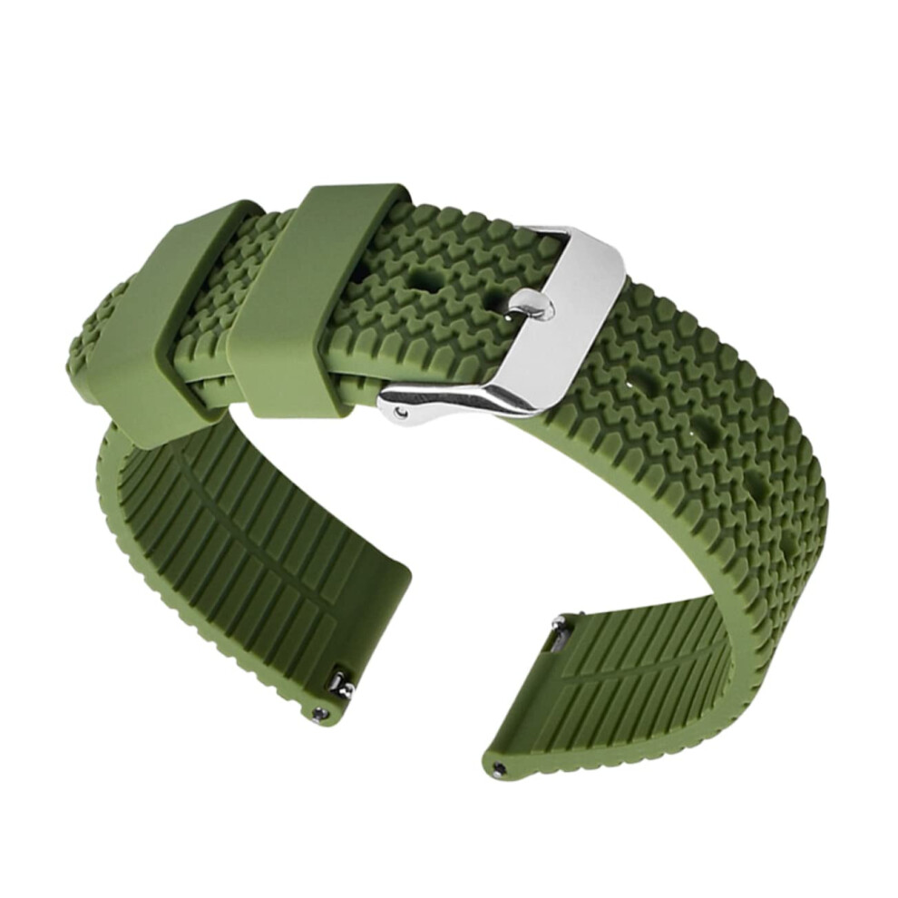 Soft Silicone Watch Band Replacement Strap With Quick Release, Adjustable Waterproof Wristband For Men And Women 9351714423014
