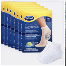 Scholl Intensive Nourishing Foot Mask Lime & Urea Bundle 6x Pair Disposable Sock