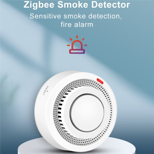 Tuya  Zigbee Smoke Sensor Fire Protection Smoke Detector 85dB Sound Security System Smartlife APP Control 1