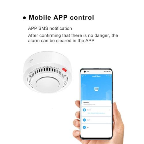 Tuya  Zigbee Smoke Sensor Fire Protection Smoke Detector 85dB Sound Security System Smartlife APP Control