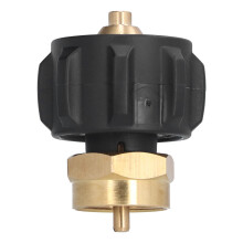 Propane Refill Adapter with Automatic Shutoff and Brass Gas Regulator Valve for 1lb Tank and Camping Grill