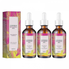 Huile de Cyperus Rotundus 3X 60 ml - Huile dépilatoire naturelle, hydrate et apaise, réduit la pousse des poils