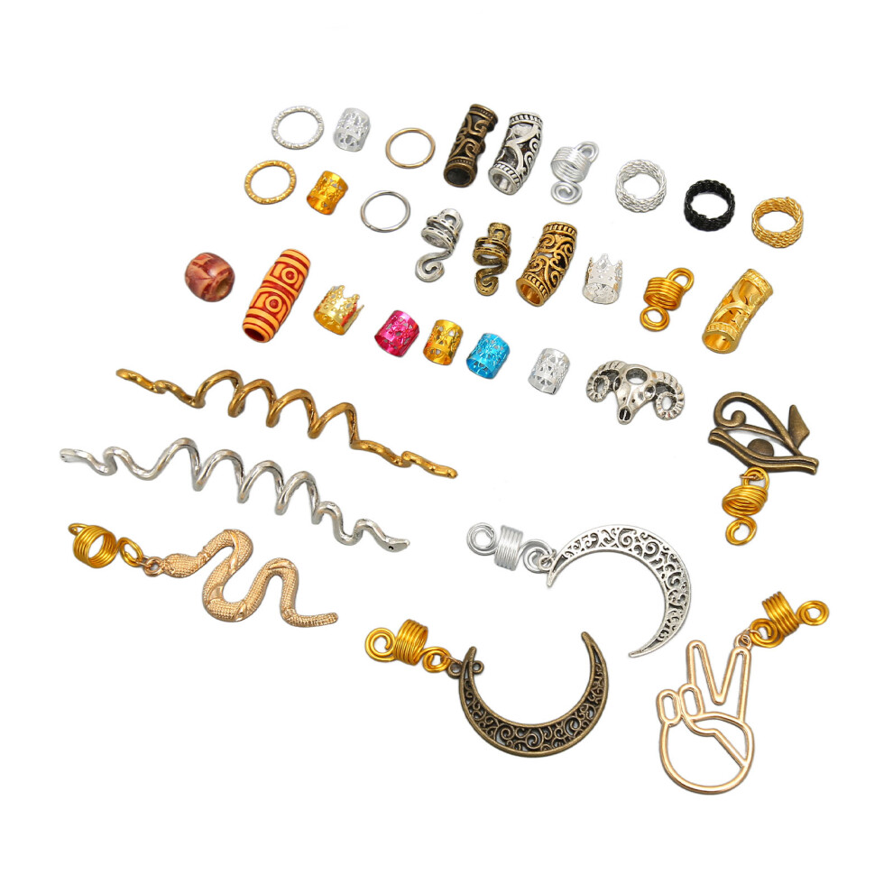 Unisex Dreadlocks Jewelry Alloy Beads Multi-Shape Clips