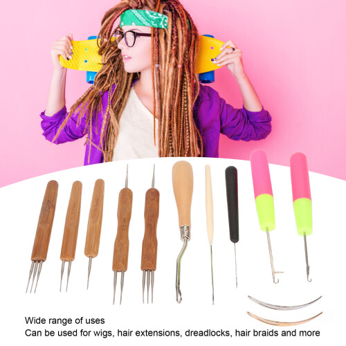 12pcs Dreadlocks Locking & Crochet Tool Set for Wigs & Hair Extensions 2