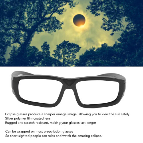 Plastic Frame Solar Eclipse Glasses 10g Black 2