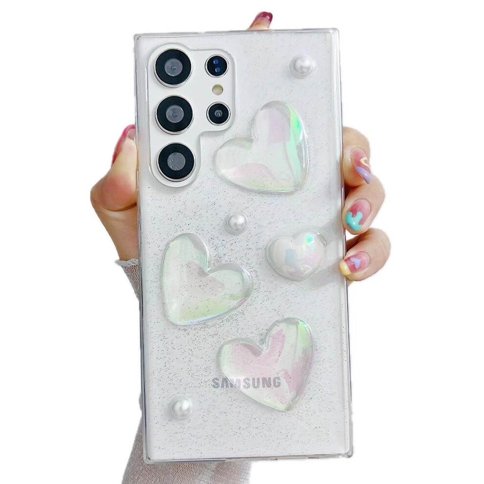 Clear Glitter Case For Samsung Galaxy A53 5G Slim Transparent Tpu Shockproof Cover With Raised Edges 9771547796992