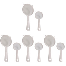 8Pcs White Ultra Fine Mesh Sieve PP Kitchen Tool for Soy Milk Filter