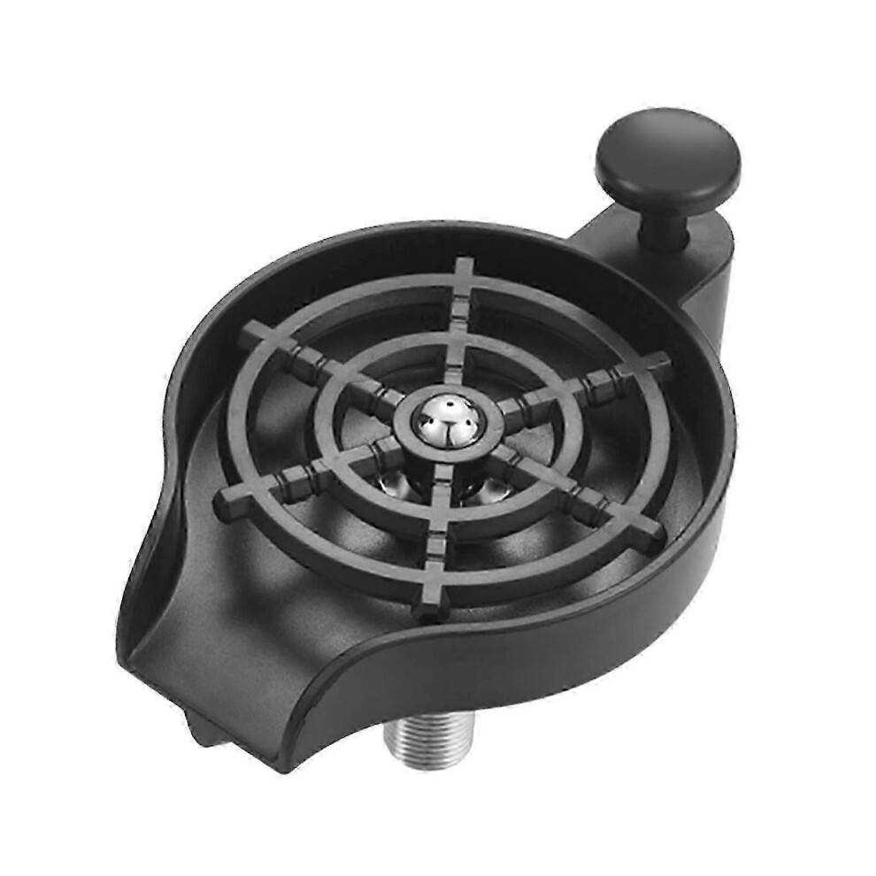 (Black) Bar Faucet Cup Rinser With Built-In Glass Cleaner And Washer 6902344649690