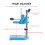 Electric Drill Stand Cast Aluminum 40cm 80mm Gray 10
