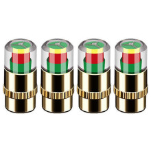 (Glod) 2026 4PCS Car Auto Tire Valve Caps with Pressure Alert, Tire Pressure Monitors TPMS Monitoring Gauge Caps compatible All Vehicles