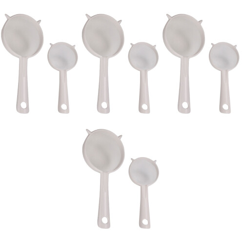 8Pcs White Ultra Fine Mesh Sieve PP Kitchen Tool for Soy Milk Filter 1