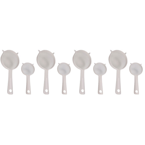 8Pcs White Ultra Fine Mesh Sieve PP Kitchen Tool for Soy Milk Filter 2