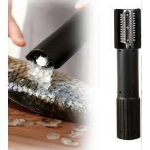 (Black) Electric Fish Scaler Portable Fish Scale Remover Handheld Electric Fish Descaler