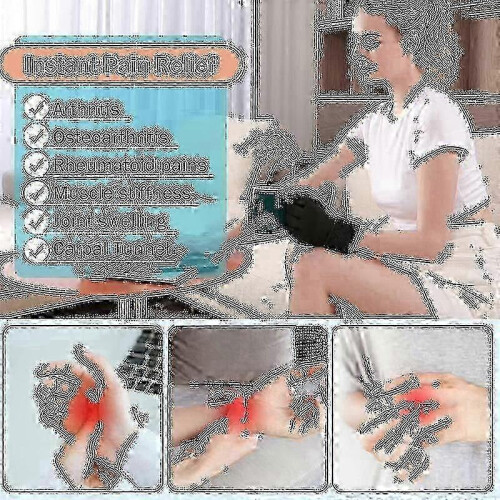 (Blue) Finger Arthritis Compression Ice Glove with Reusable Gel Cold Pack for Pain Relief 2