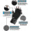 (Blue) Finger Arthritis Compression Ice Glove with Reusable Gel Cold Pack for Pain Relief 4