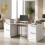 Homcom HOMCOM 2 Drawer File Cabinet with Lock and Adjustable Hanging Bars, White 8