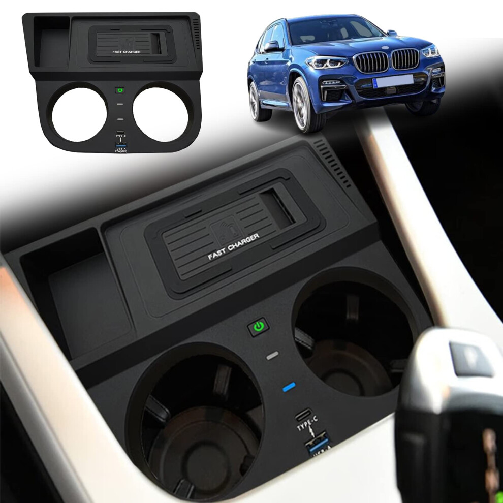 Wireless Car Charger 15W Fast Qi Charging Panel Qc 3.0 Console Accessory Replacement For Bmw X3 X4 9771547797319