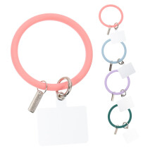 4pcs Silicone Phone Wrist Strap Set, Flexible Lanyard for Keychains, Durable Travel and Outdoor Use