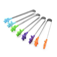 Sugar Ice Tongs 4 Pack, Stainless Steel Mini Tongs Food Tongs