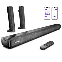 ULTIMEA Apollo S40 Detachable Soundbar for TV, Peak Power 100W, Bluetooth 5.3 Wireless Home Theater Speaker, 3 EQ Modes, Bass Adjustable, App Control - Refurbished