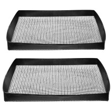 Kamehame Grillkorb 2er Set, Antihaft-Mesh, Schwarz, Hitzebeständige Grillmatten für BBQ